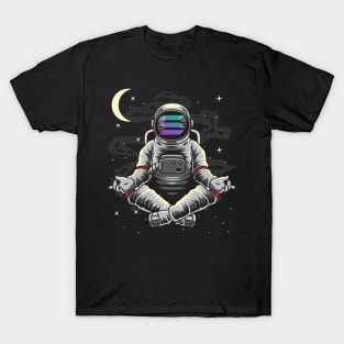 Astronaut Yoga Solana Coin To The Moon Crypto Token Cryptocurrency Wallet Birthday Gift For Men Women Kids T-Shirt